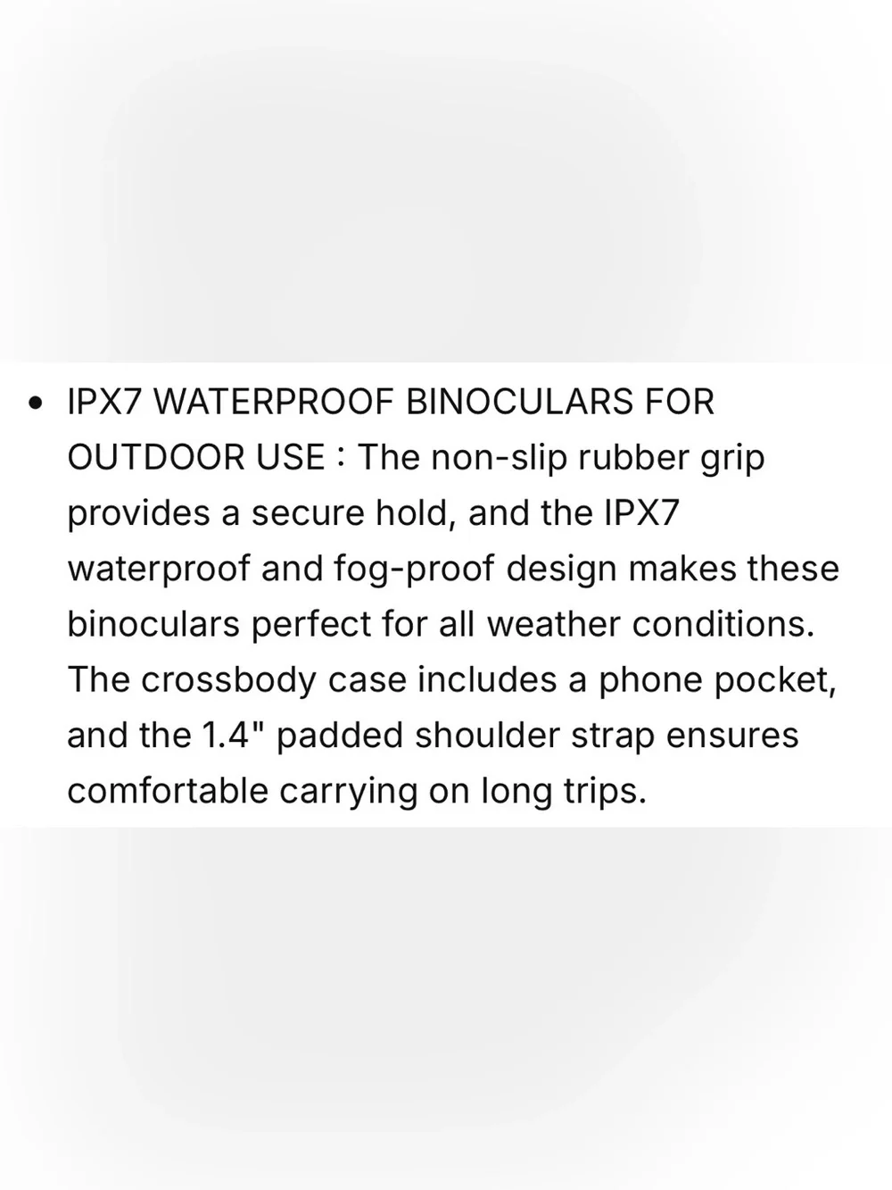 12x42 HD Waterproof Binoculars - Black